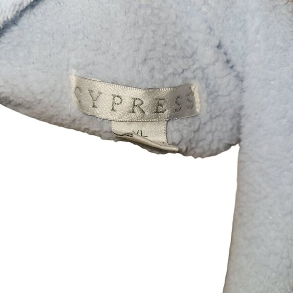 Soft Blue Fleece Robe With Belt By Cypress Size XL comfort athleisure - Picture 2 of 4